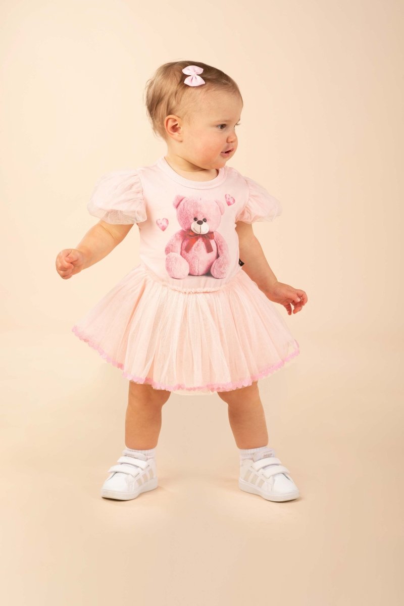 TEDDY BEAR CIRCUS TUTU ONESIE DRESS - DRESSES