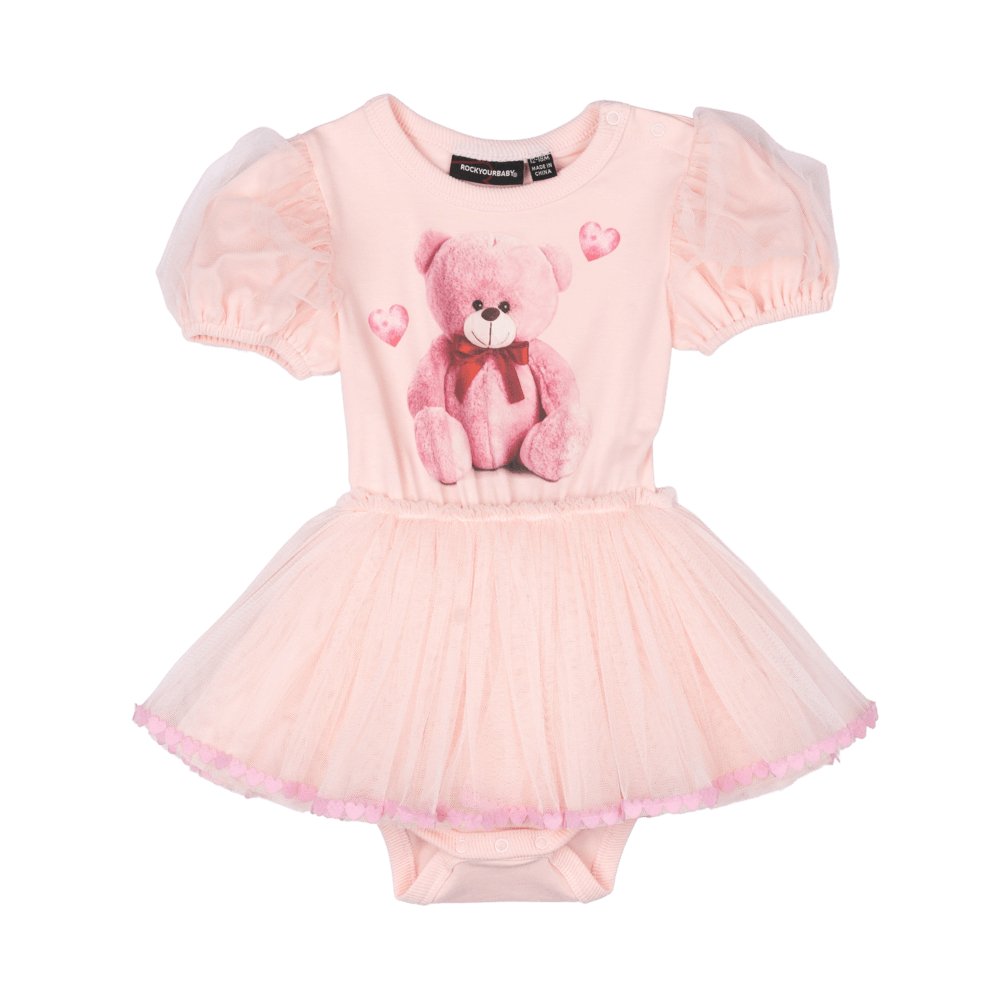TEDDY BEAR CIRCUS TUTU ONESIE DRESS - DRESSES