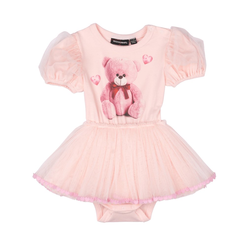 TEDDY BEAR CIRCUS TUTU ONESIE DRESS (PREORDER) - ROCK YOUR BABY