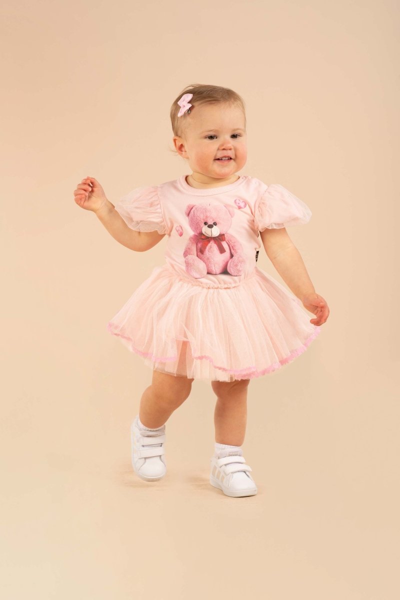 TEDDY BEAR CIRCUS TUTU ONESIE DRESS (PREORDER) - ROCK YOUR BABY