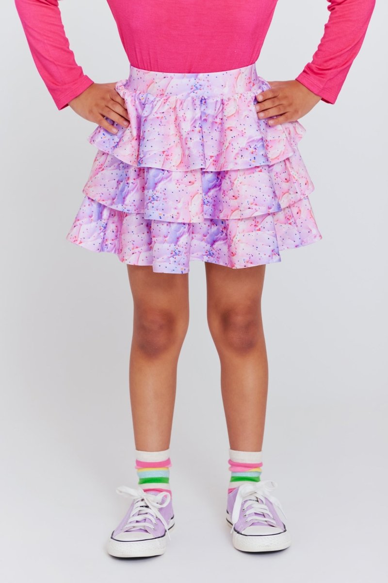 TIE DYE FROSTING RUFFLE SKIRT (PREORDER) - TEREZ