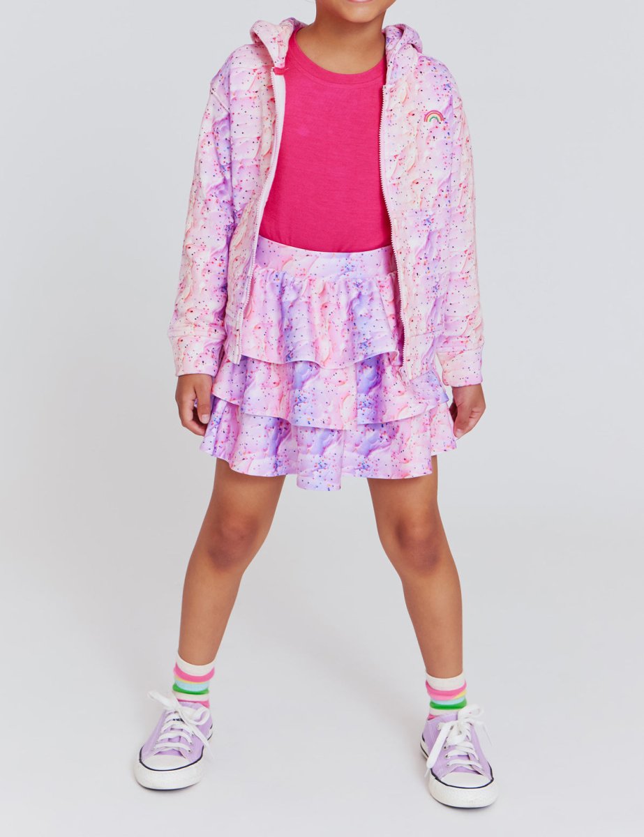 TIE DYE FROSTING RUFFLE SKIRT (PREORDER) - TEREZ