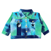 TIE DYE PATCH DENIM JACKET - JACKETS