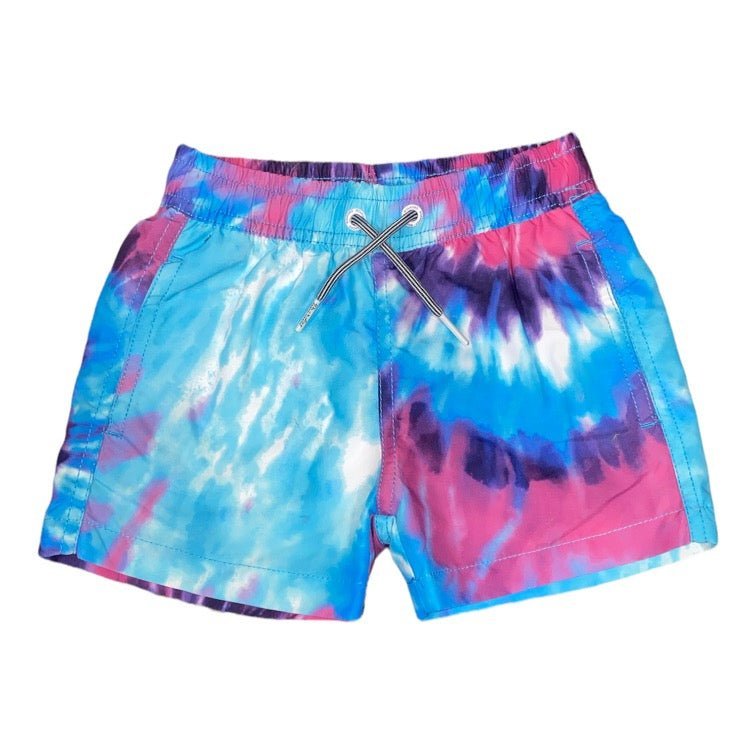 TIE DYE SWIRL SWIM TRUNKS - SWIM TRUNKS