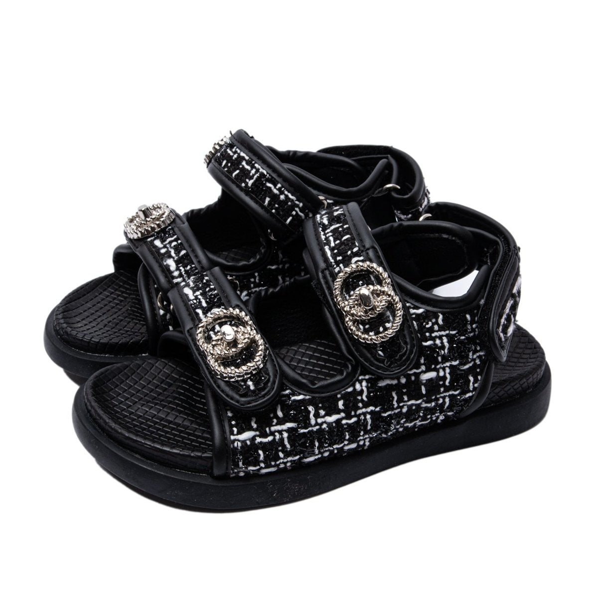 GIGI TWEED DAD SANDALS - SANDALS