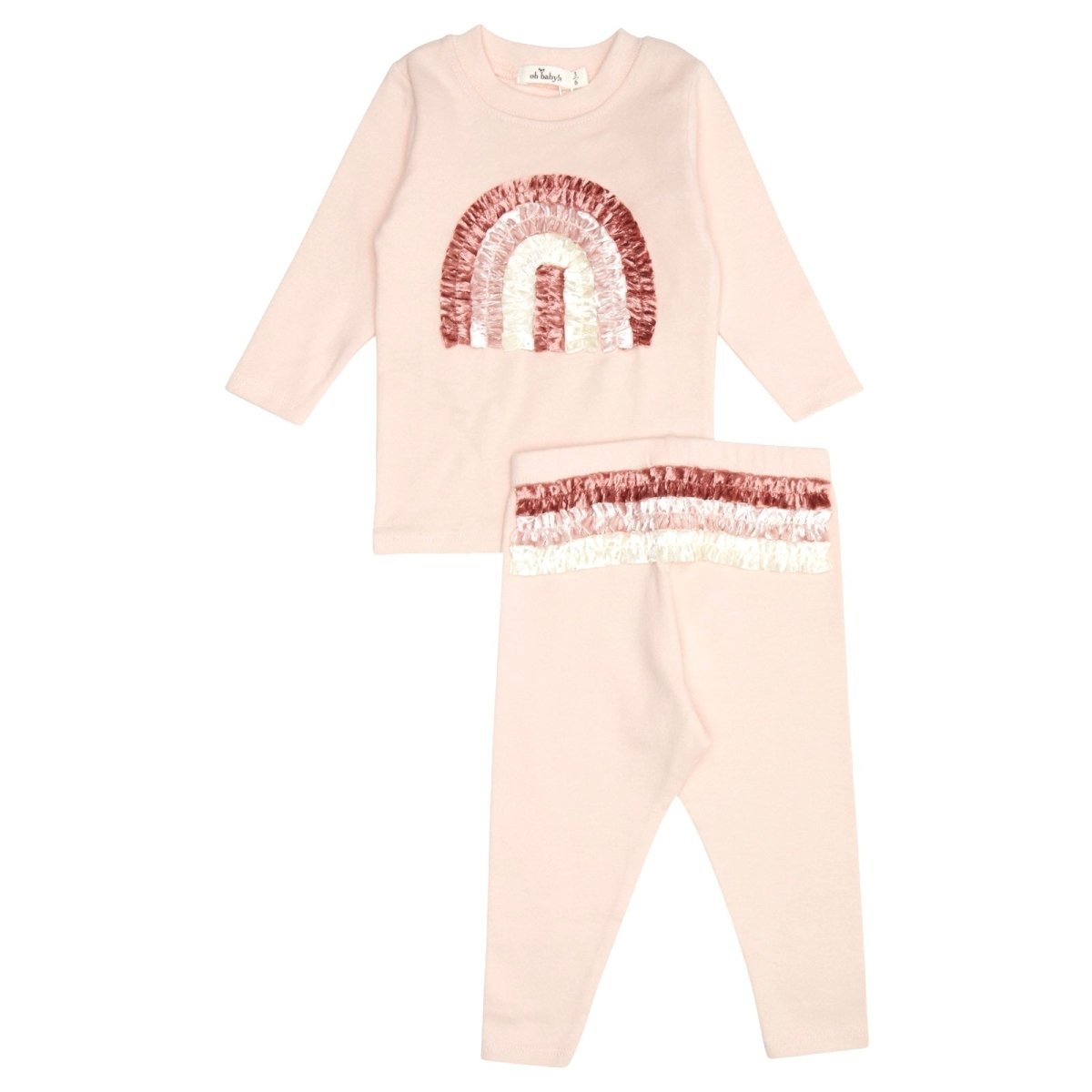 VELVET RAINBOW LONG SLEEVE AND LEGGINGS SET - OH BABY!