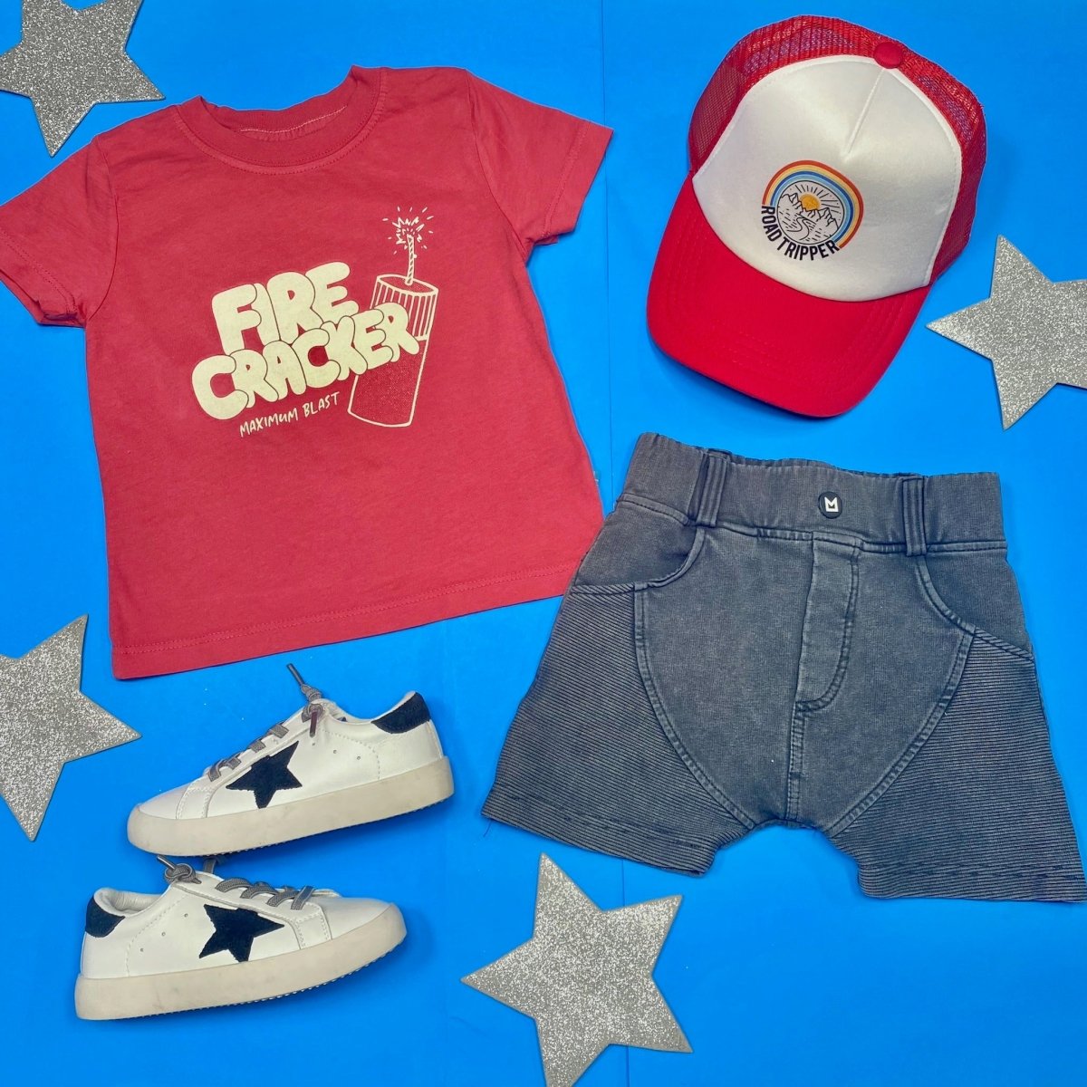 VINTAGE BIKER PANELED SHORTS - SHORTS