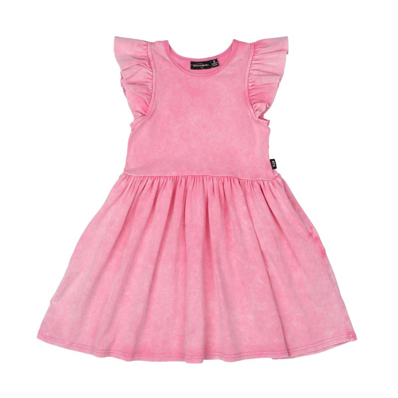 WASHED RUFFLE DRESS - DRESSES