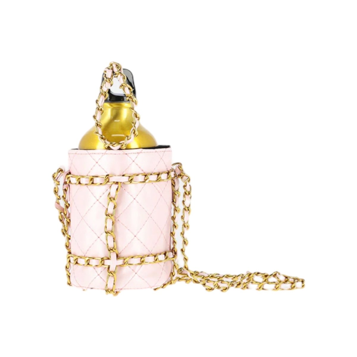 WATER BOTTLE CHAIN PURSE - ANGEL'S FACE