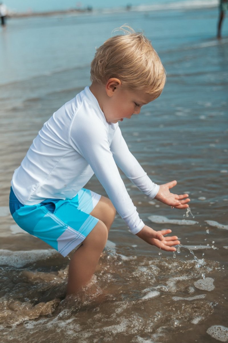 WAVES STRIPE SWIM TRUNKS - SWIM TRUNKS