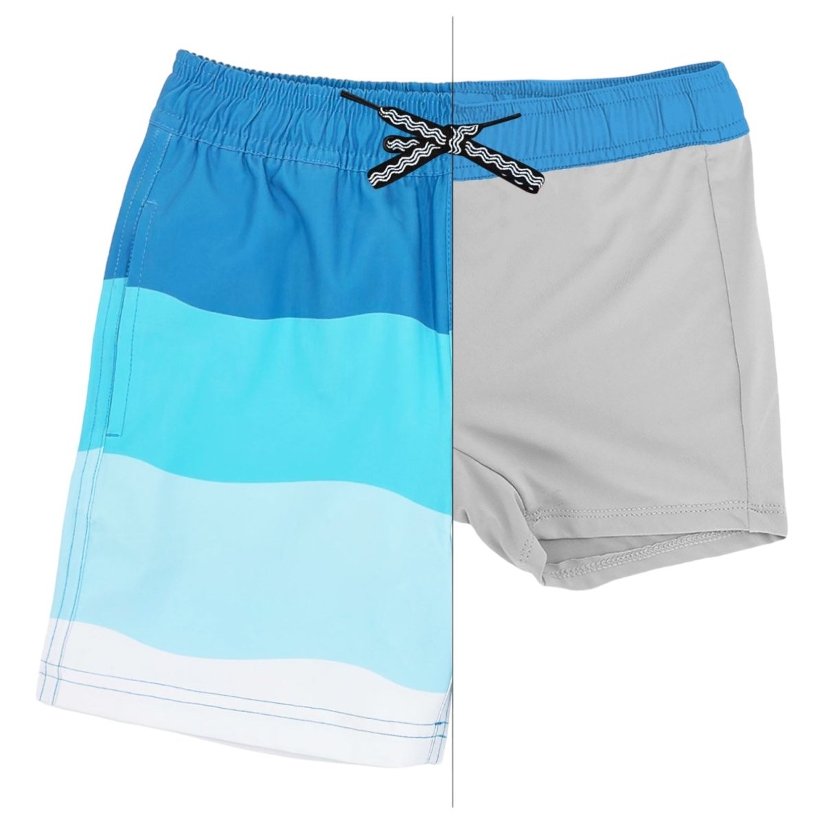 WAVES STRIPE SWIM TRUNKS - SWIM TRUNKS