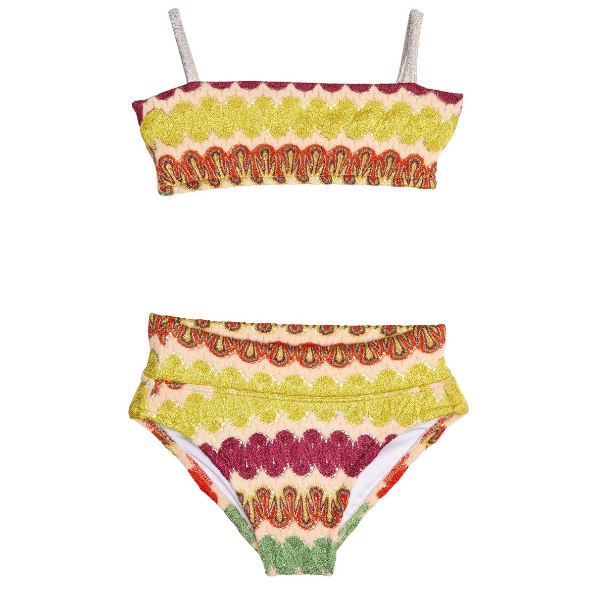 ZIG ZAG CROCHET BANDEAU BIKINI - TWO PIECE BIKINI