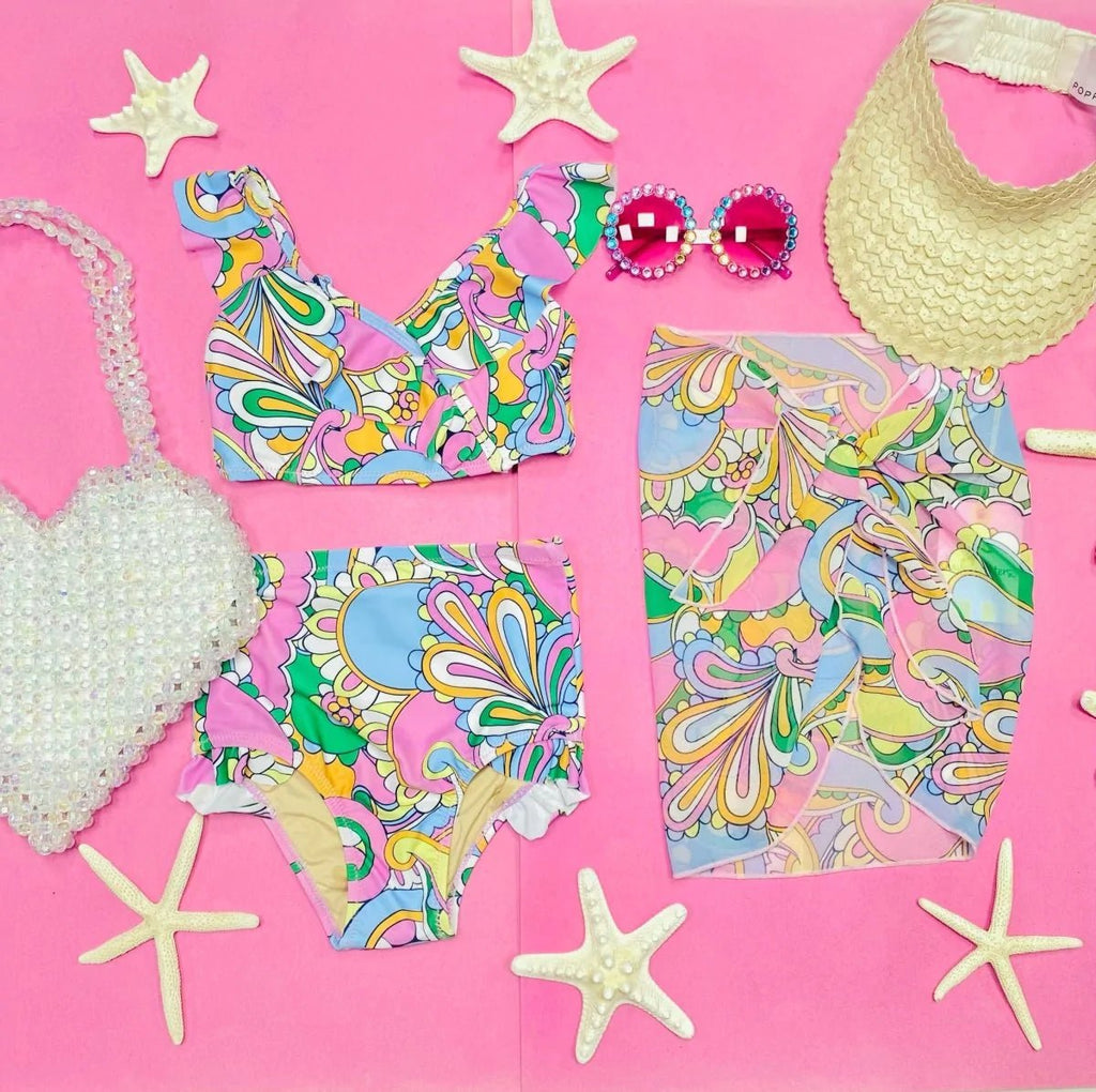 MILK X SODA BRIGHT PAISELY HEADBAND PINK