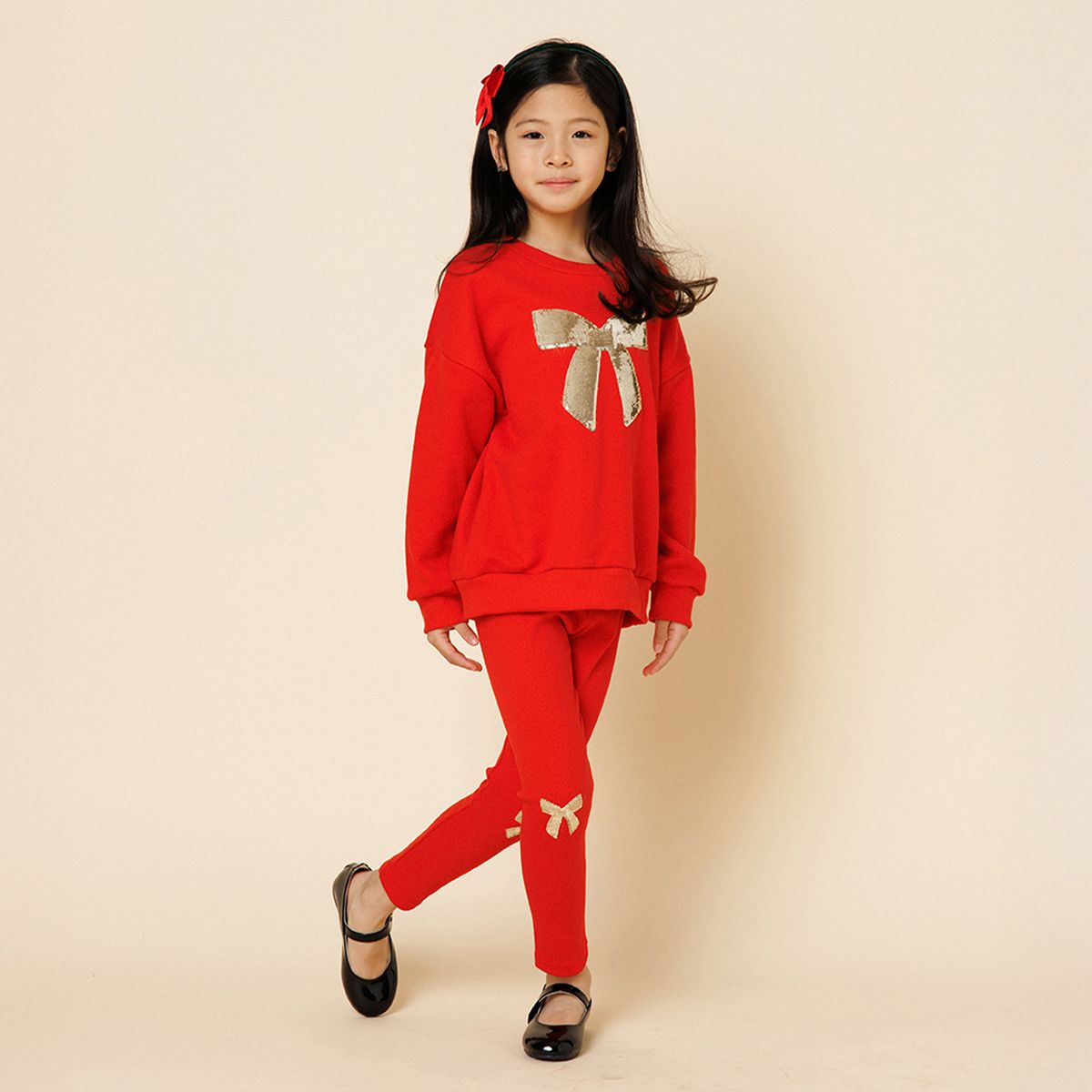 LULU BOW SWEATSHIRT AND LEGGINGS SET