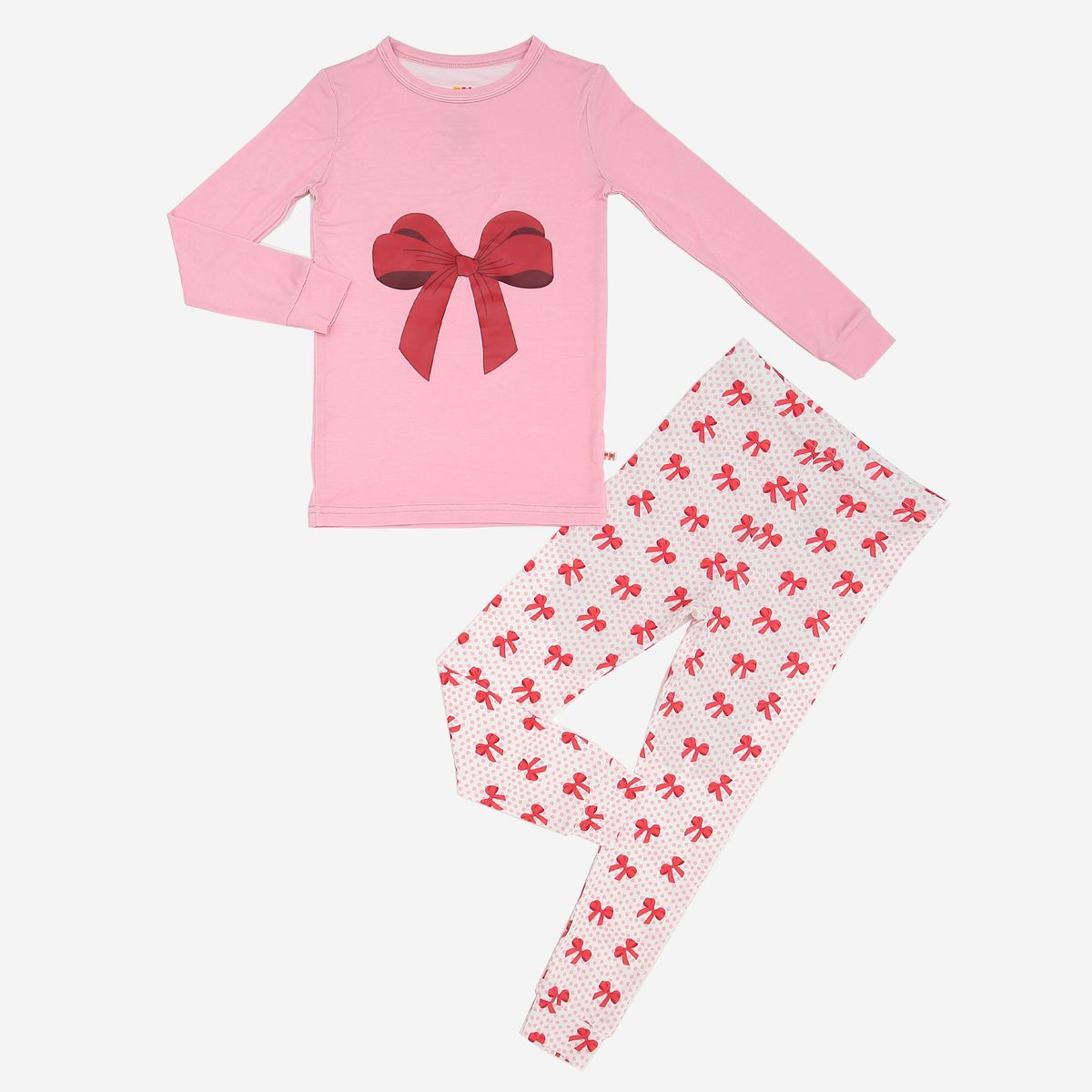 BOWS BAMBOO LONG SLEEVE PJS