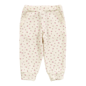 MINI FLORAL RIBBED SWEATPANTS - SWEATPANTS
