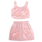 BIJOU SEQUIN TOP AND SKIRT SET