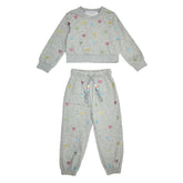 NOOR CRYSTAL HEARTS SWEATSHIRT AND SWEATPANTS SET