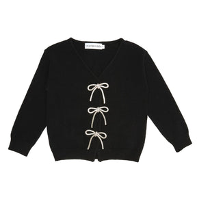 SHAYLEE CRYSTAL BOW CARDIGAN