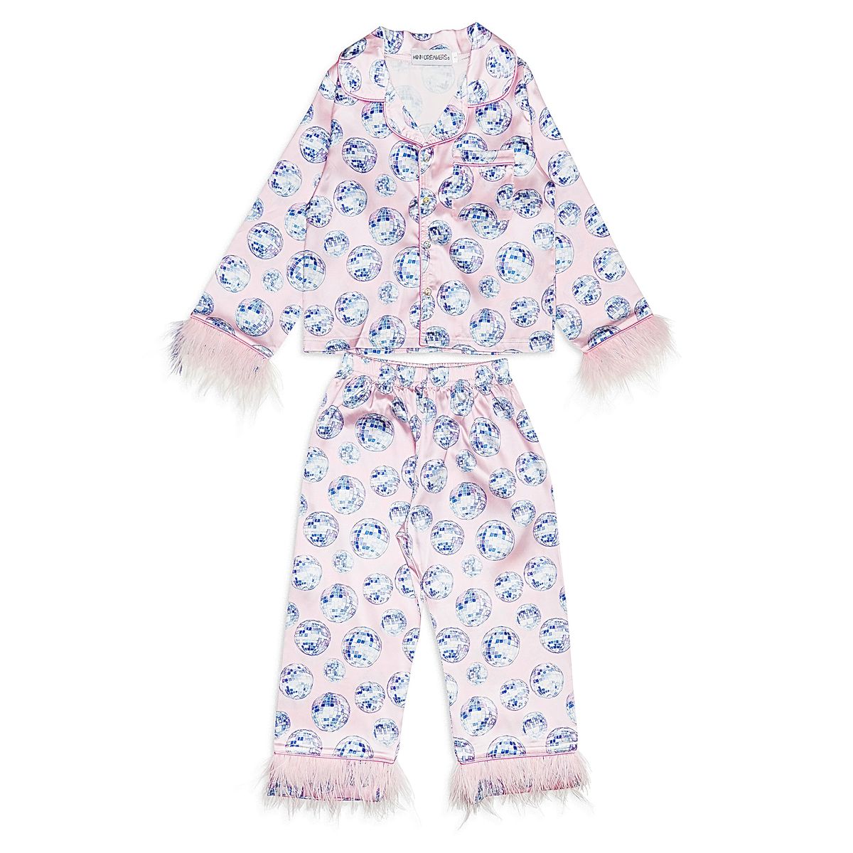 DISCO BALL SILKY SET W/ FEATHERS
