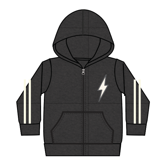 STRIPE TAPING ZIP UP HOODIE (PREORDER)
