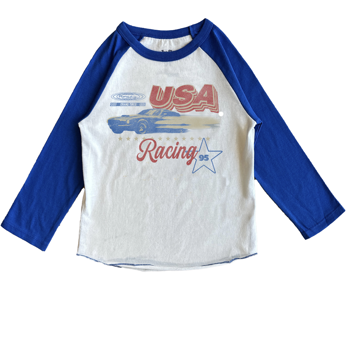 USA RACING RAGLAN LONG SLEEVE TSHIRT