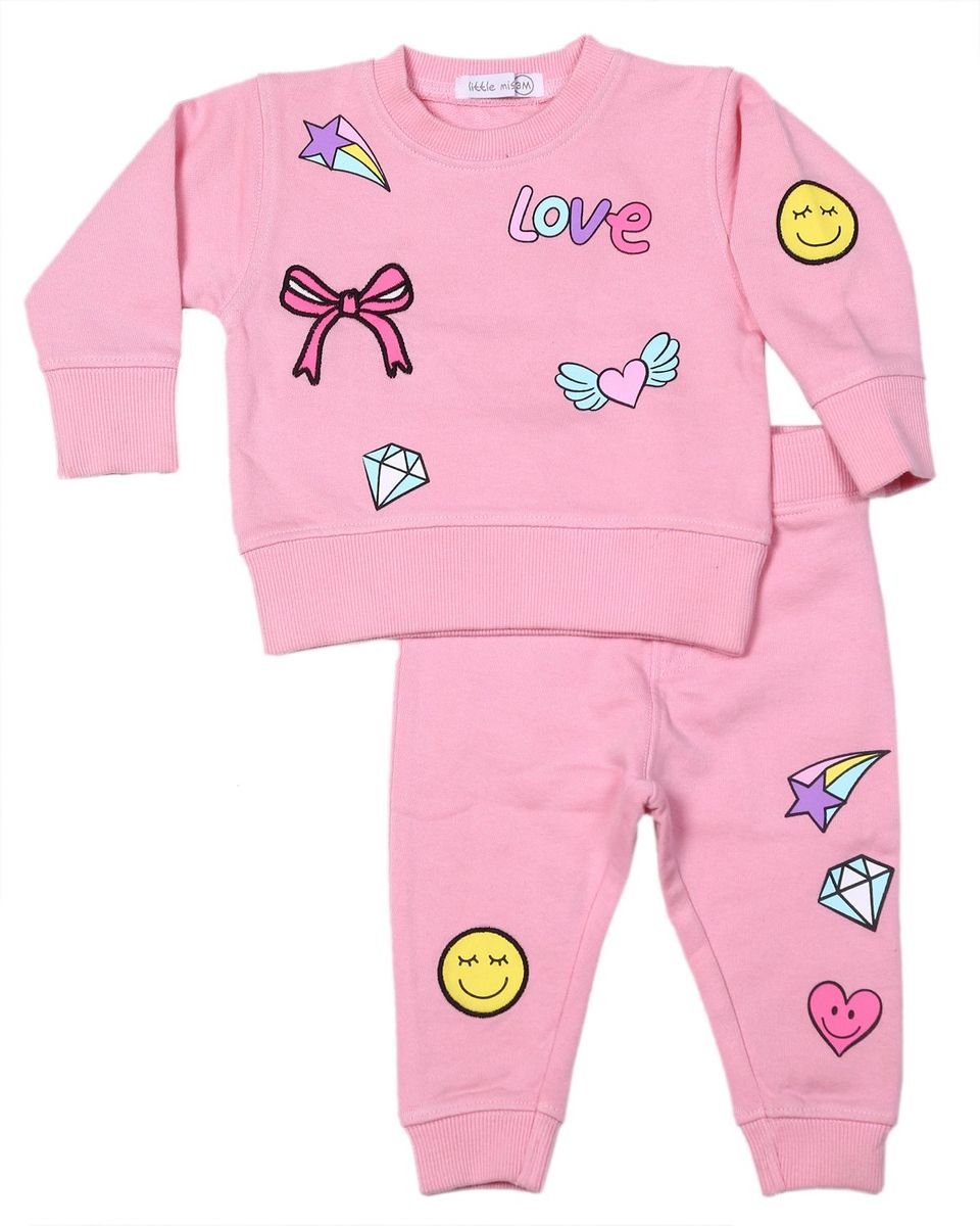 DOODLE PATCHES SWEATSHIRT AND SWEATPANTS SET (PREORDER)
