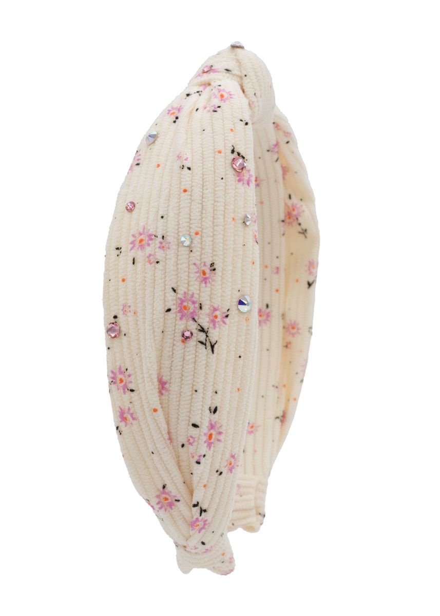 CRYSTAL FLORAL KNOT HEADBAND (PREORDER)