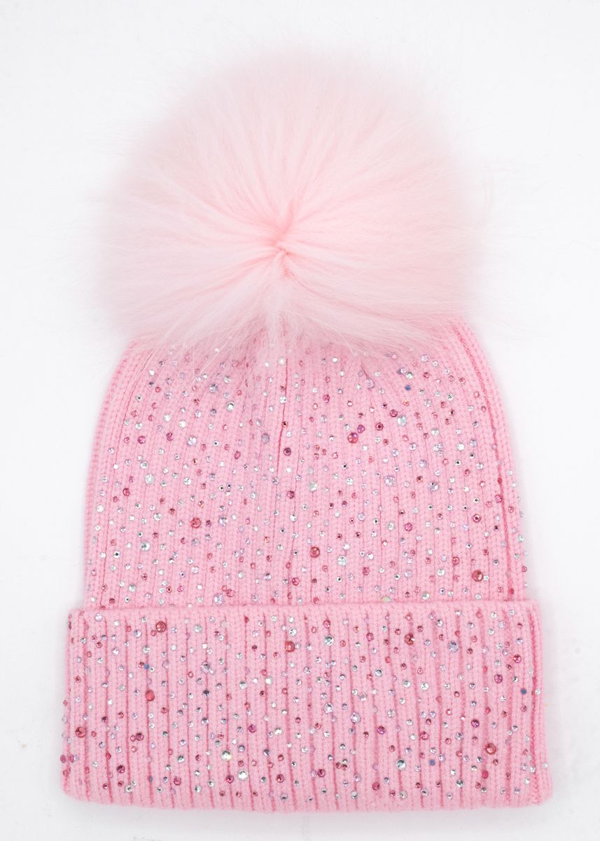 FULLY CRYSTALLIZED POM POM BEANIE (PREORDER)