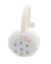 SEQUIN FLOWER JEWELED ADJUSTABLE EARMUFFS (PREORDER)