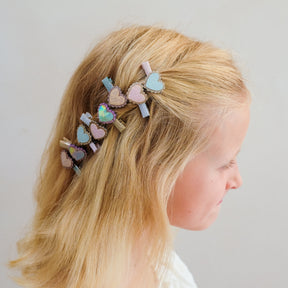 MINI SCALLOPED HEART CLIPS SET OF 4 (PREORDER)