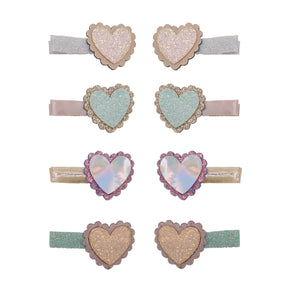 MINI SCALLOPED HEART CLIPS SET OF 4 (PREORDER)