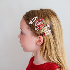 CUTESY  BOWS CLIPS SET OF 8 (PREORDER)