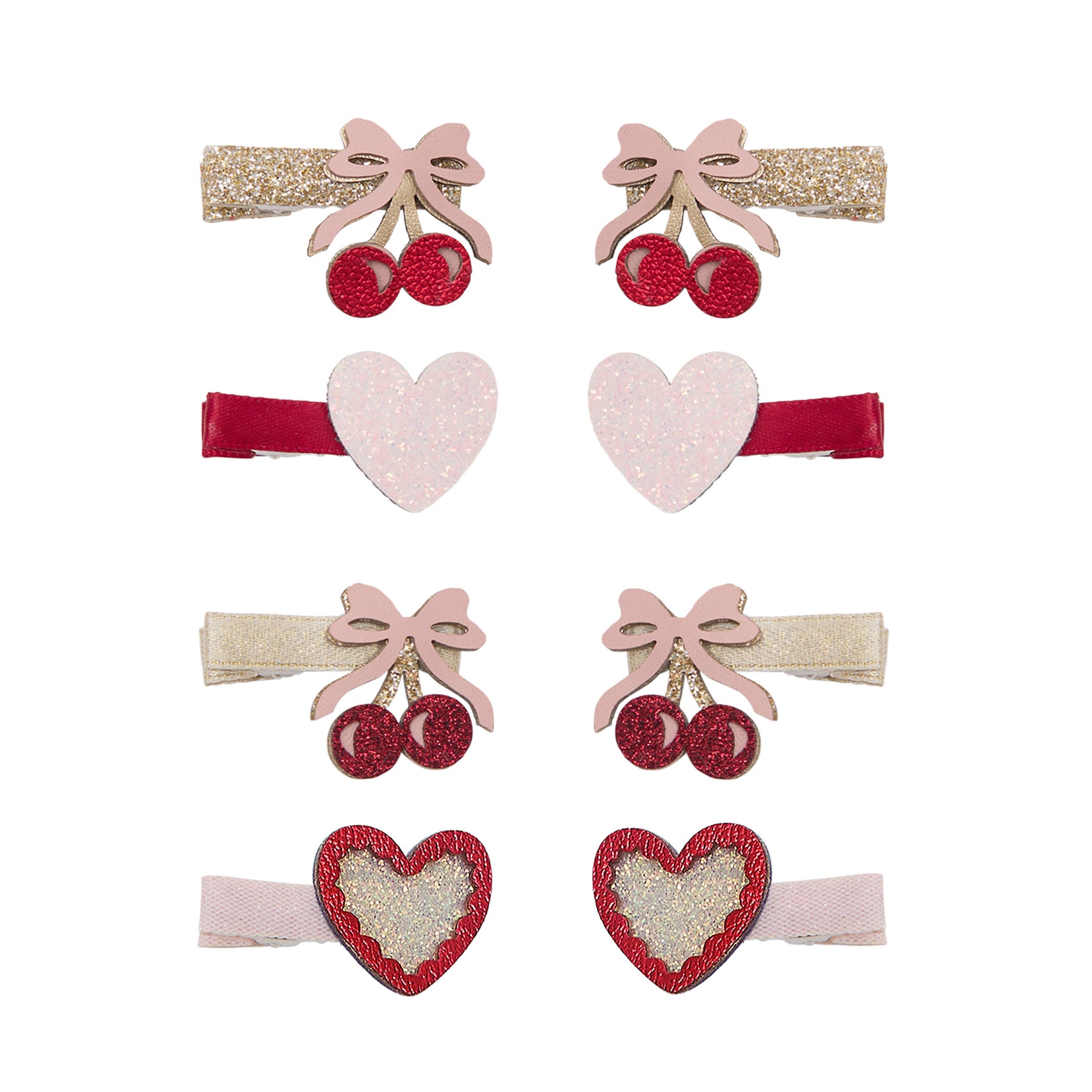 MINI CHERRIES & HEART CLIPS SET OF 8 (PREORDER)