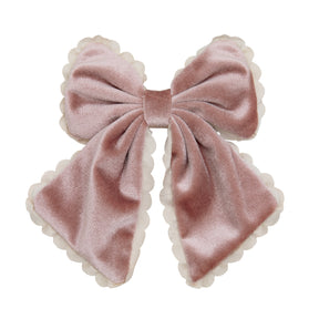 SCALLOP VELVET BOW OVERSIZED CLIP (PREORDER)