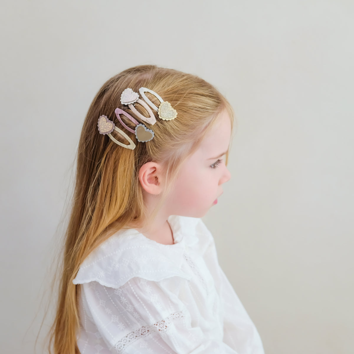 SCALLOPED HEART CLIPS SET OF 4 (PREORDER)