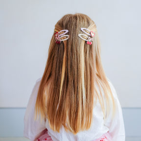 CHERRIES & HEART CLIPS SET OF 4 (PREORDER)