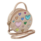 SCATTERED VELVET HEART ROUND PURSE (PREORDER)
