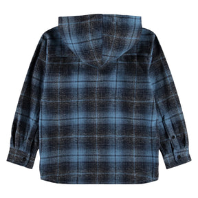 TWILIGHT CHECK RIZZ PLAID HOODED SHACKET (PREORDER)