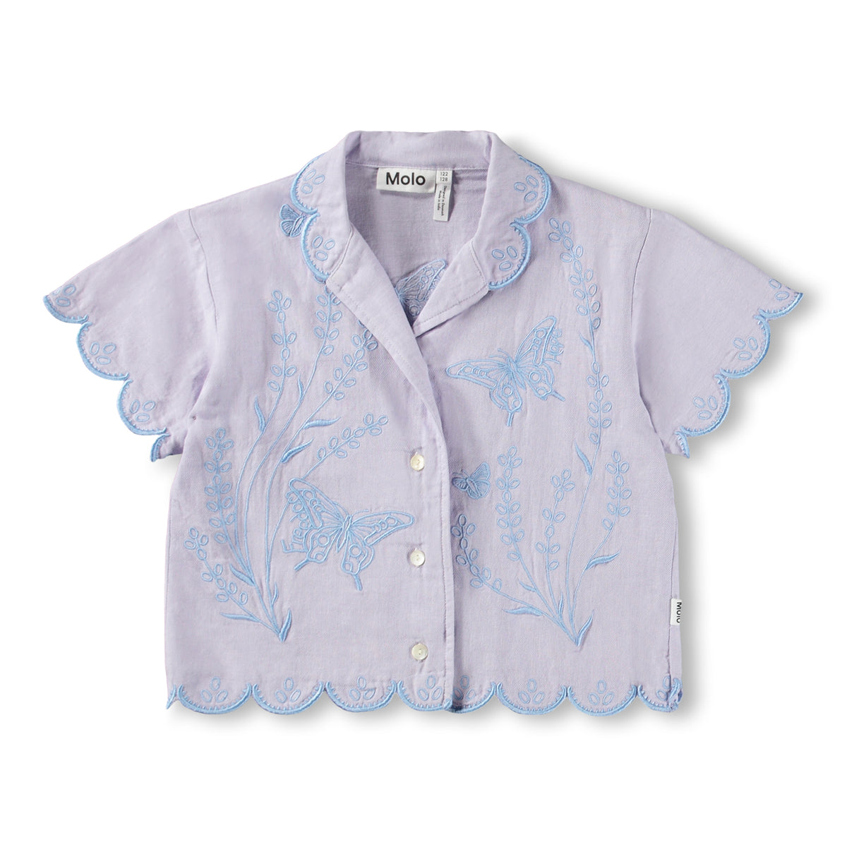 ROSALLE PASTEL LILAC EMBROIDERY TOP (PREORDER)