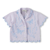 ROSALLE PASTEL LILAC EMBROIDERY TOP (PREORDER) - BUTTON DOWNS