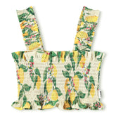 ROLFIA CITRUS SMOCKED TOP (PREORDER) - TANK TOPS