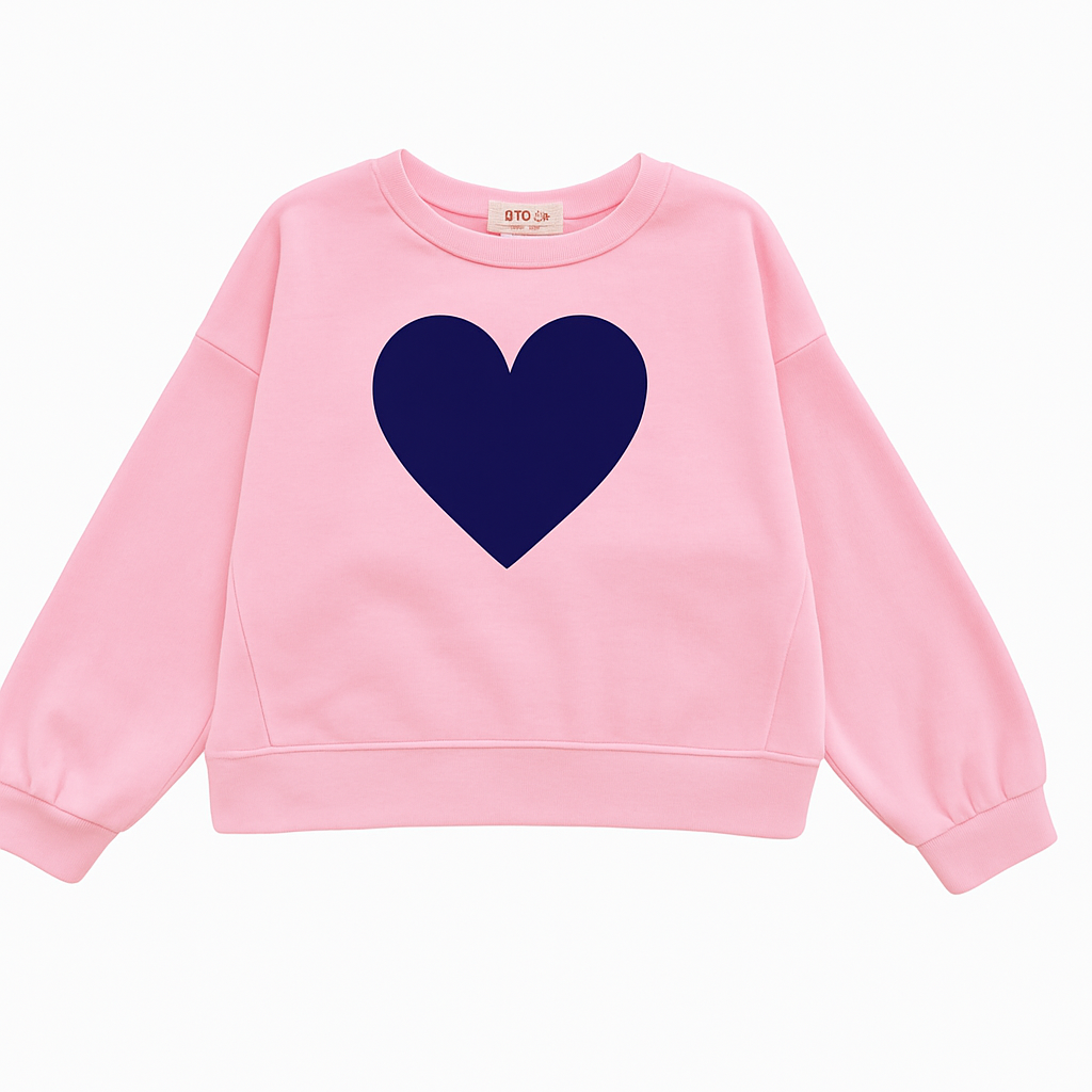 HEART OFF THE SHOULDER SWEATSHIRT