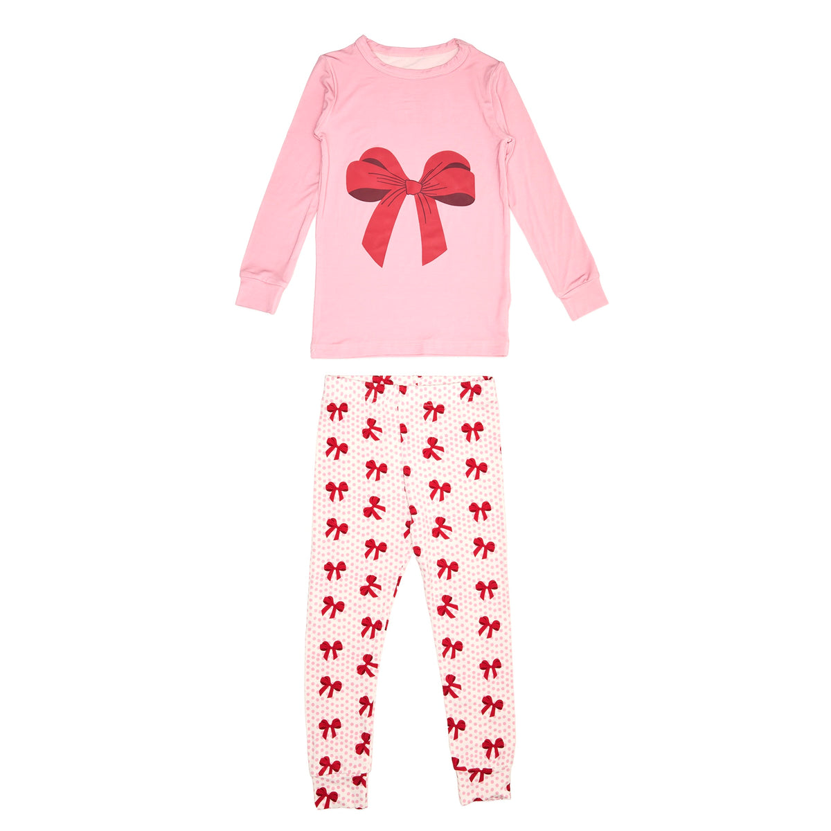 BOWS BAMBOO LONG SLEEVE PJS