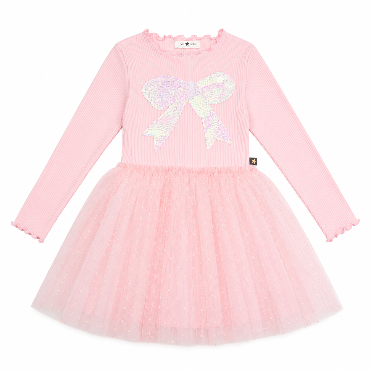 SEQUIN BOW TUTU DRESS