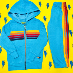 5 STRIPE NEON SWEATPANTS - AVIATOR NATION KIDS