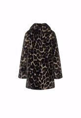 LEOPARD FAUX FUR HERA COAT (PREORDER) - MOLO - JACKETS