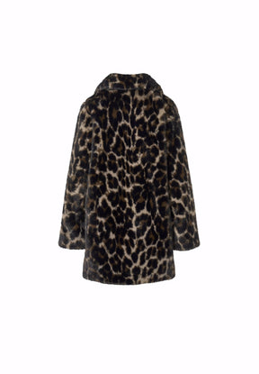 LEOPARD FAUX FUR HERA COAT (PREORDER) - MOLO - JACKETS