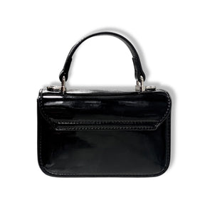 CRYSTAL BROOCH PATENT PURSE