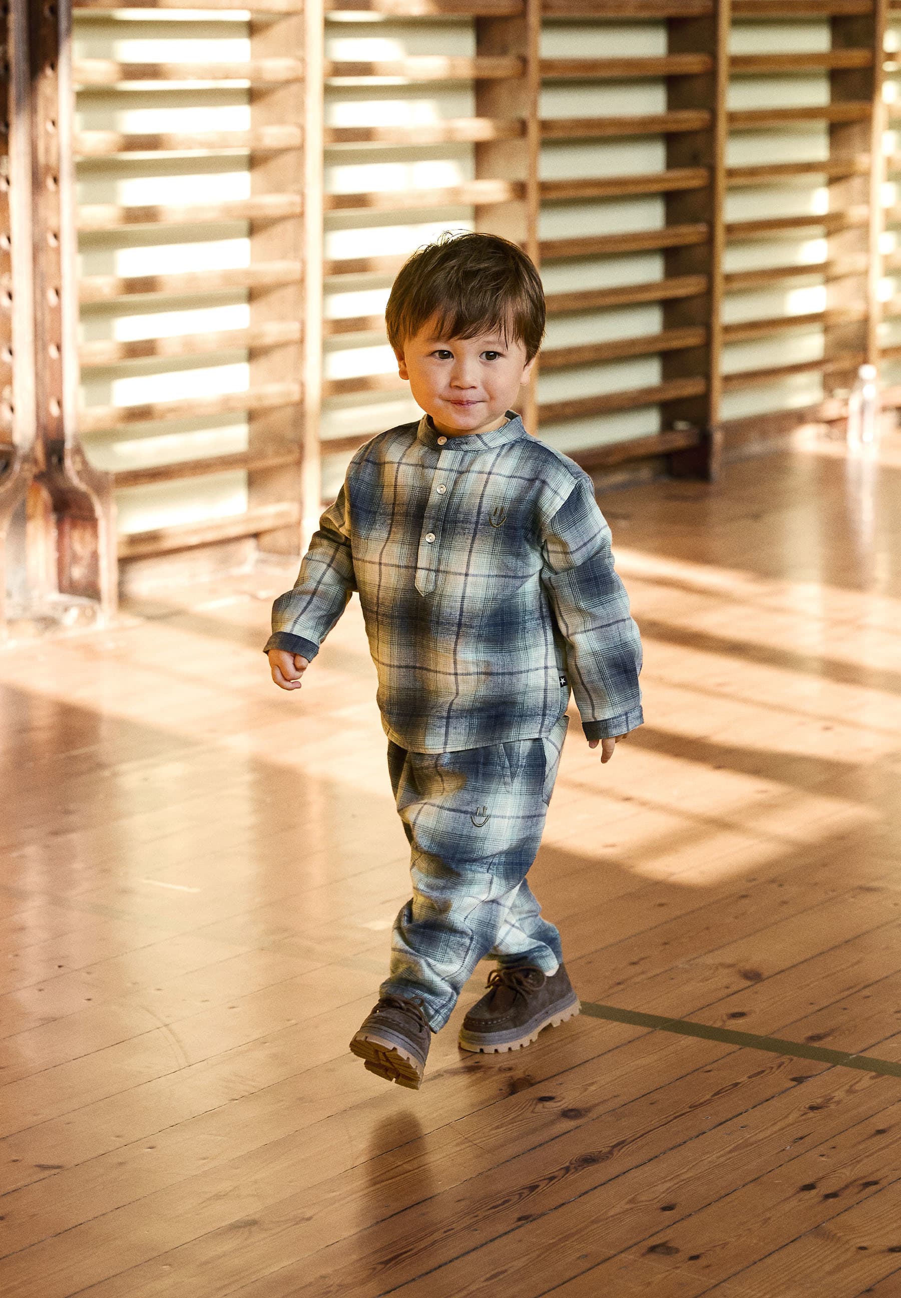 CLADONIA CHECK BUTTON DOWN TOP AND PANTS SET  (PREORDER) - MOLO - SET